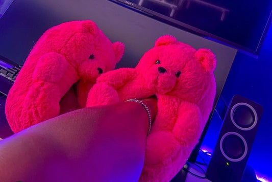 Hot Neon Pink Teddy - Miracle Shoetique